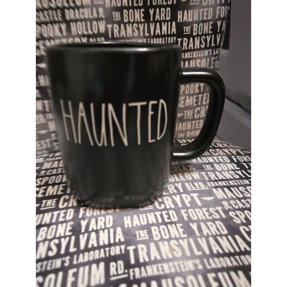 NWT Rae Dunn Halloween Haunted Black Coffee Mug